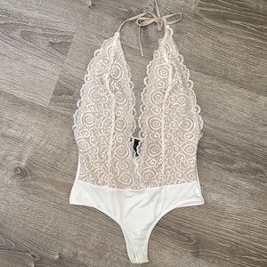 White lace bodysuit